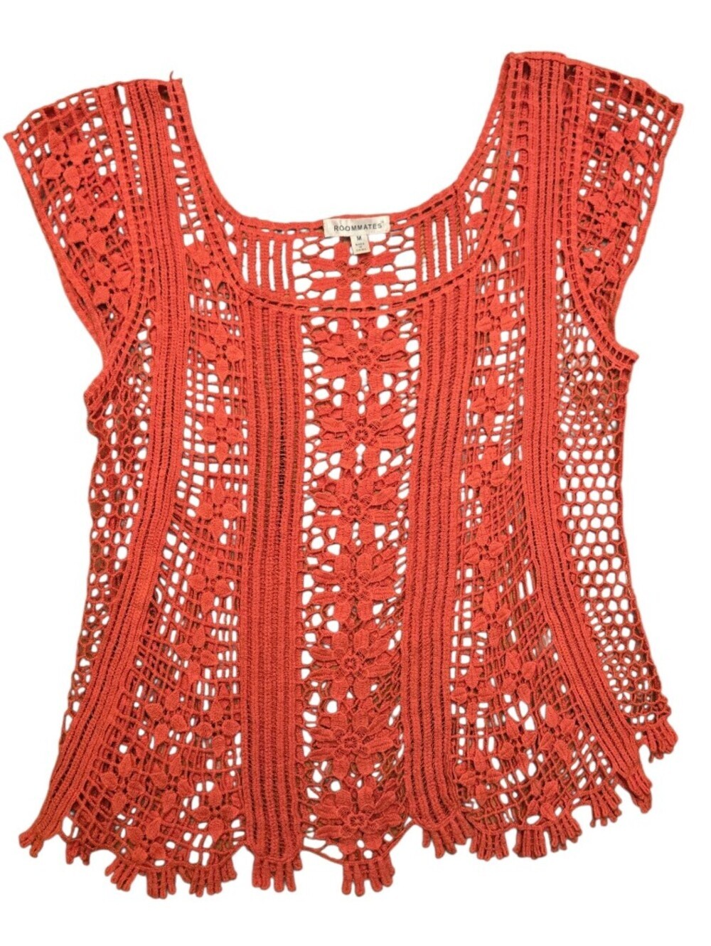 Roomates Floral Crochet Top
